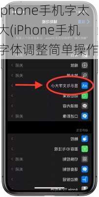 iphone手机字太大(iPhone手机字体调整简单操作)