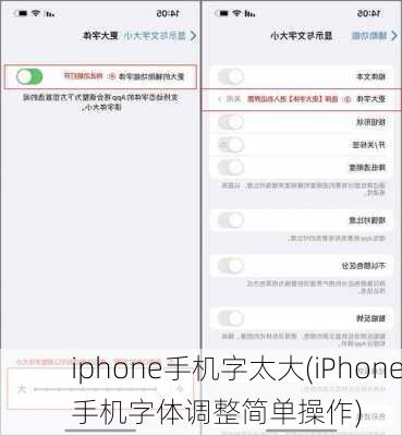 iphone手机字太大(iPhone手机字体调整简单操作)