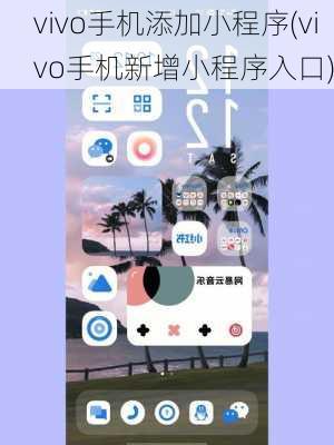 vivo手机添加小程序(vivo手机新增小程序入口)