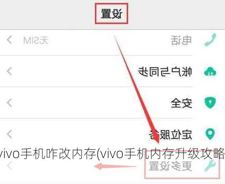vivo手机咋改内存(vivo手机内存升级攻略)