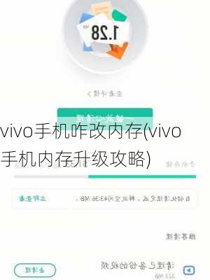 vivo手机咋改内存(vivo手机内存升级攻略)