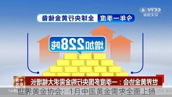 世界黄金协会：1月中国黄金需求全面上扬