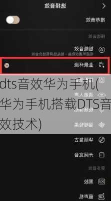 dts音效华为手机(华为手机搭载DTS音效技术)