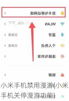 小米手机禁用漫游(小米手机关停漫游功能)