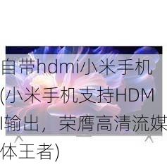 自带hdmi小米手机(小米手机支持HDMI输出，荣膺高清流媒体王者)