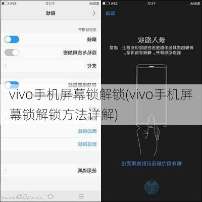 vivo手机屏幕锁解锁(vivo手机屏幕锁解锁方法详解)