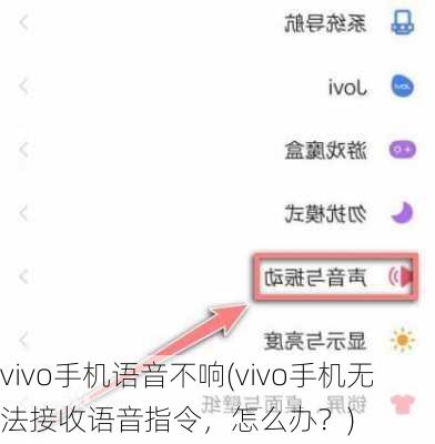 vivo手机语音不响(vivo手机无法接收语音指令，怎么办？)