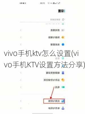 vivo手机ktv怎么设置(vivo手机KTV设置方法分享)