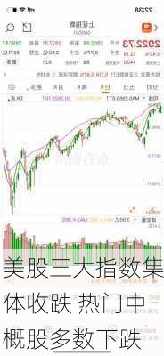 美股三大指数集体收跌 热门中概股多数下跌