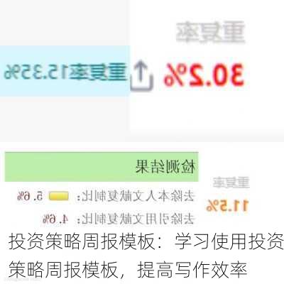 投资策略周报模板：学习使用投资策略周报模板，提高写作效率