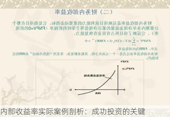 内部收益率实际案例剖析：成功投资的关键