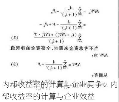 内部收益率的计算与企业竞争：内部收益率的计算与企业效益