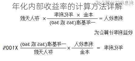 年化内部收益率的计算方法详解