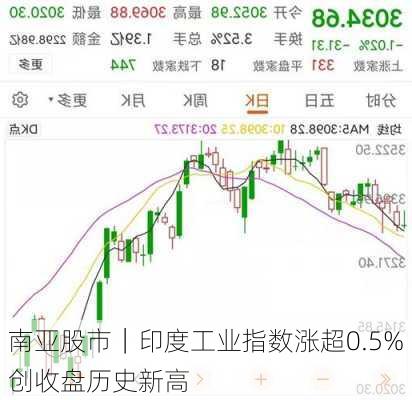 南亚股市｜印度工业指数涨超0.5%创收盘历史新高