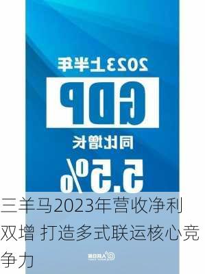 三羊马2023年营收净利双增 打造多式联运核心竞争力