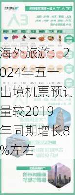 海外旅游：2024年五一出境机票预订量较2019年同期增长8%左右