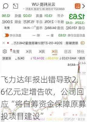 飞力达年报出错导致2.6亿元定增告吹，公司回应“将自筹资金保障原募投项目建设”