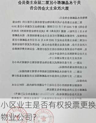 小区业主是否有权投票更换物业公司？