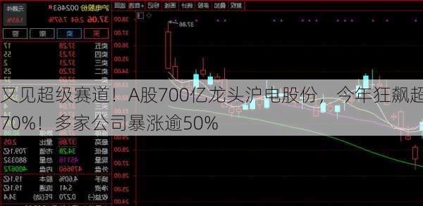 又见超级赛道！A股700亿龙头沪电股份，今年狂飙超70%！多家公司暴涨逾50%