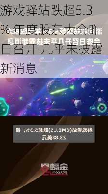 游戏驿站跌超5.3% 年度股东大会昨日召开 几乎未披露新消息