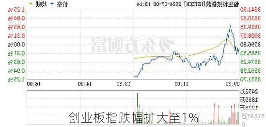 创业板指跌幅扩大至1%