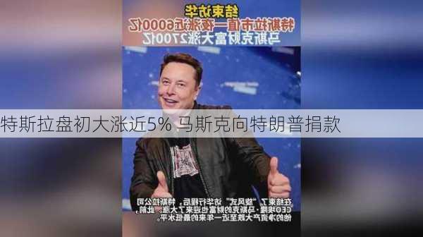 特斯拉盘初大涨近5% 马斯克向特朗普捐款