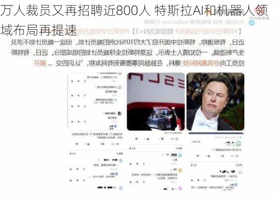 万人裁员又再招聘近800人 特斯拉AI和机器人领域布局再提速