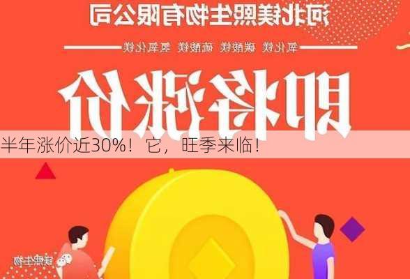 半年涨价近30%！它，旺季来临！