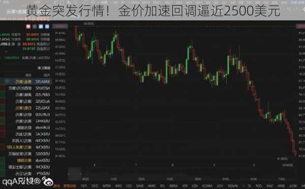 黄金突发行情！金价加速回调逼近2500美元