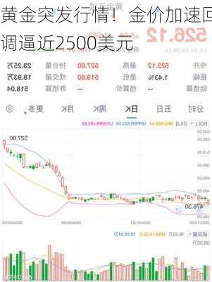 黄金突发行情！金价加速回调逼近2500美元