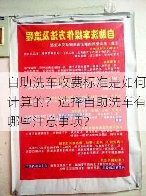 自助洗车收费标准是如何计算的？选择自助洗车有哪些注意事项？