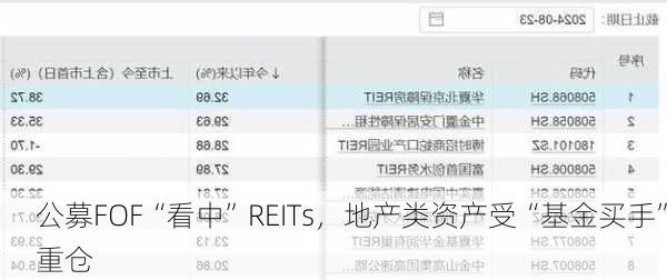 公募FOF“看中”REITs，地产类资产受“基金买手”重仓