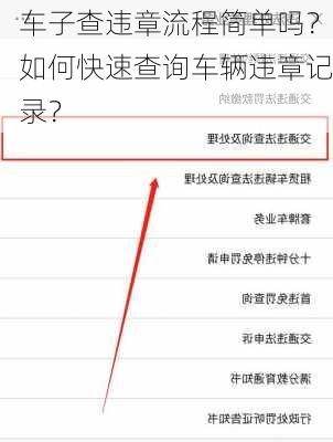 车子查违章流程简单吗？如何快速查询车辆违章记录？