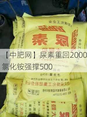 【中肥网】尿素重回2000　氯化铵强撑500