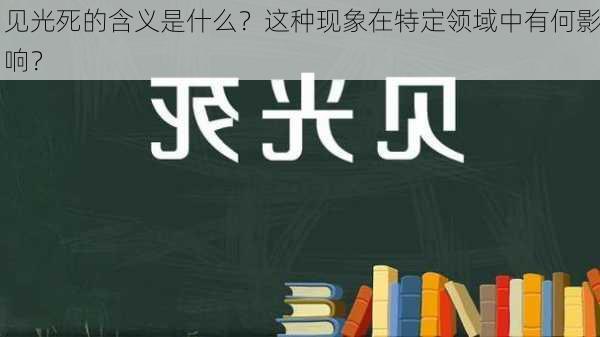 见光死的含义是什么？这种现象在特定领域中有何影响？