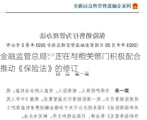 金融监管总局：正在与相关部门积极配合 推动《保险法》的修订