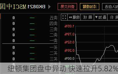 纽顿集团盘中异动 快速拉升5.82%