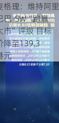 麦格理：维持阿里巴巴-SW“跑赢大市”评级 目标价降至139.3港元