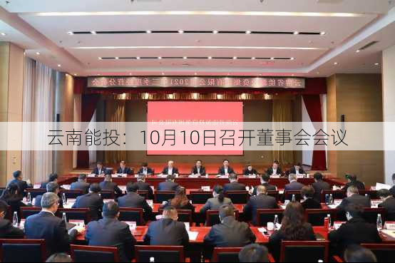 云南能投：10月10日召开董事会会议