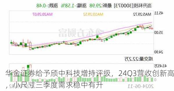 华金证券给予颀中科技增持评级，24Q3营收创新高，小尺寸三季度需求稳中有升