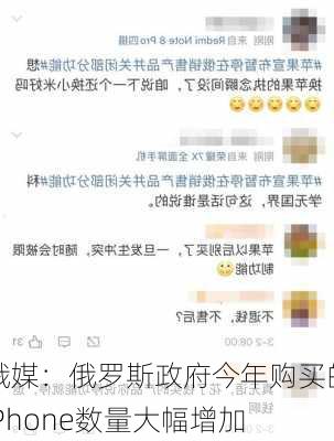 俄媒：俄罗斯政府今年购买的iPhone数量大幅增加