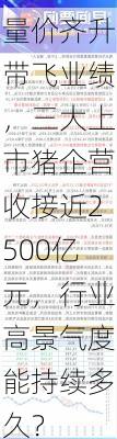 量价齐升带飞业绩，三大上市猪企营收接近2500亿元，行业高景气度能持续多久？