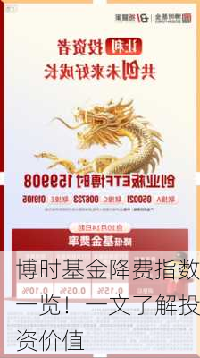 博时基金降费指数一览！一文了解投资价值