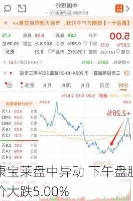 康宝莱盘中异动 下午盘股价大跌5.00%