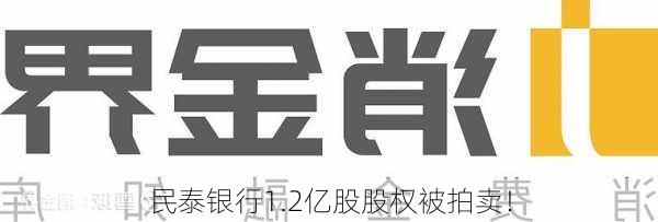 民泰银行1.2亿股股权被拍卖！