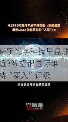 舜宇光学科技早盘涨近3% 招银国际维持“买入”评级