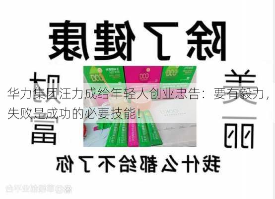 华力集团汪力成给年轻人创业忠告：要有毅力，失败是成功的必要技能！