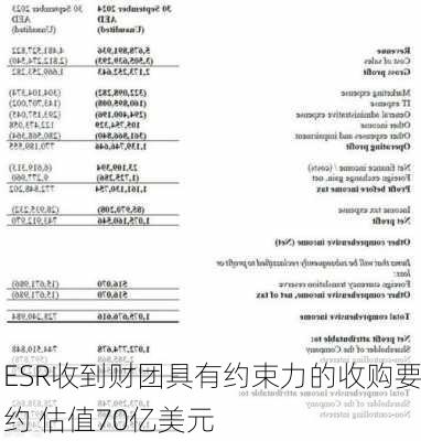 ESR收到财团具有约束力的收购要约 估值70亿美元