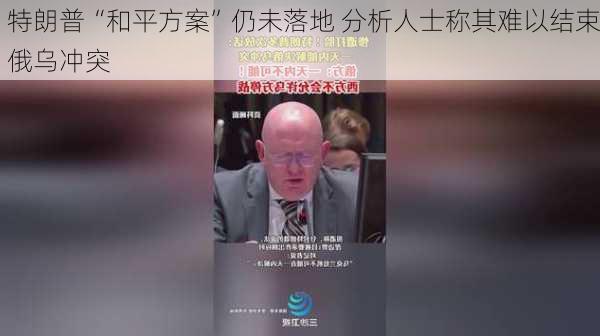 特朗普“和平方案”仍未落地 分析人士称其难以结束俄乌冲突