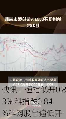 快讯：恒指低开0.83% 科指跌0.84%科网股普遍低开